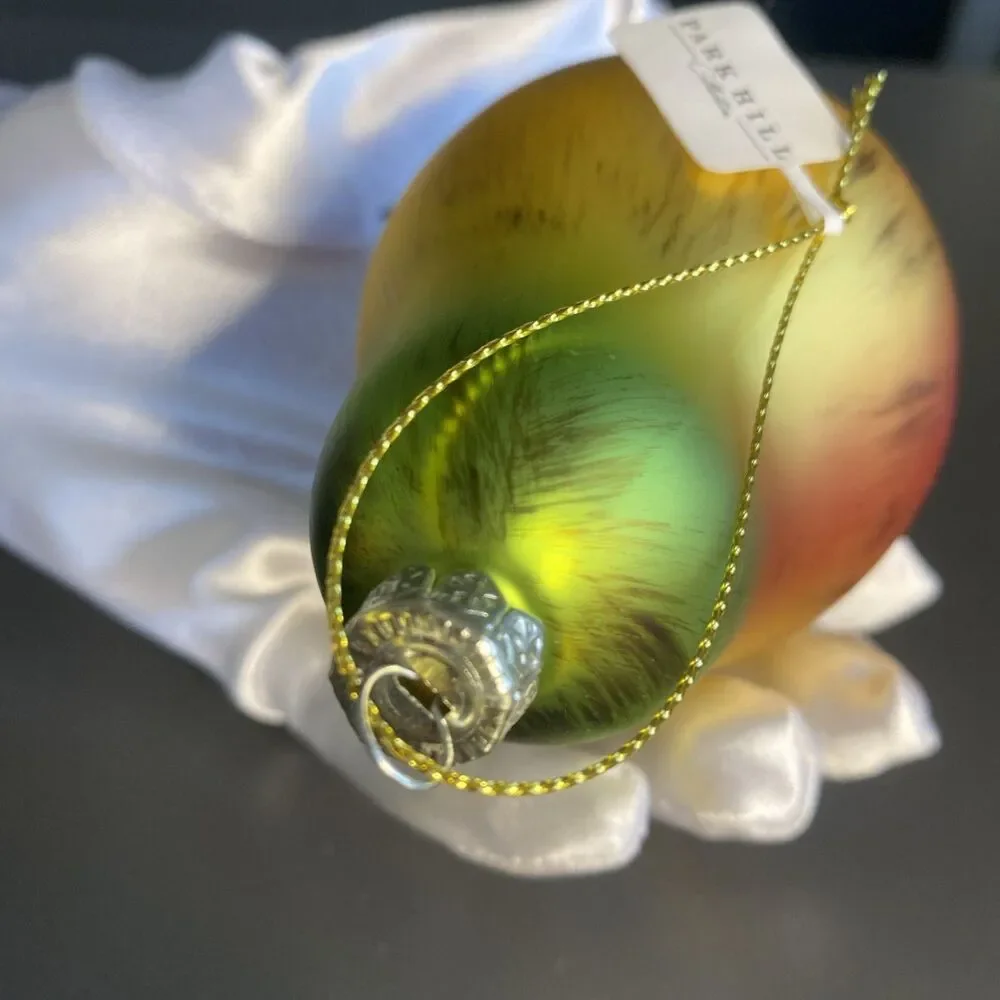 Park Hill Glass Fruit Christmas Ornament Multicolor Pear 4.5